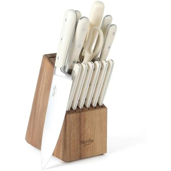MARTHA STEWART Eastwalk 14 Piece High Carbon Stainless Steel Cutlery Kitchen