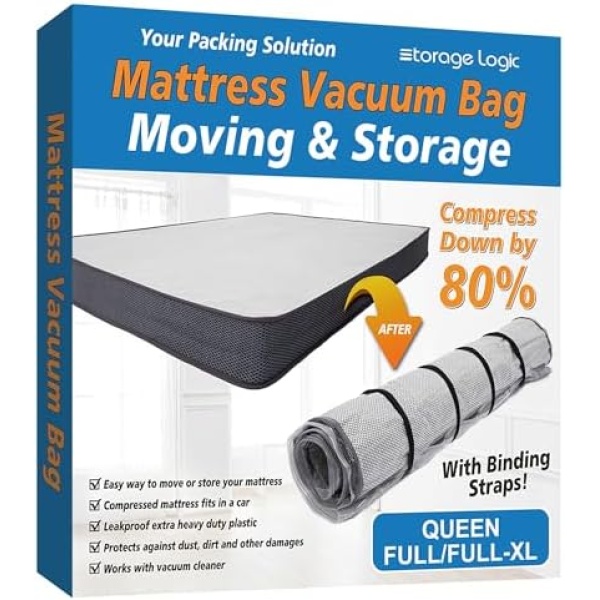 Queen/Full/Full-XL Foam Mattress Vacuum Bag