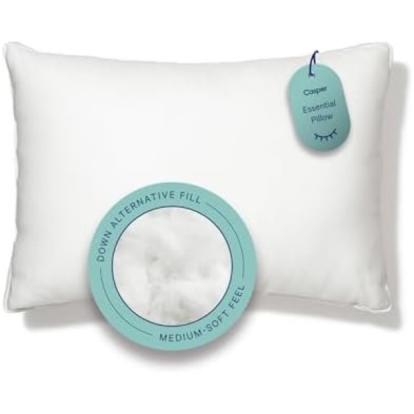 Casper Sleep Essential Pillow for Sleeping, Standard, White