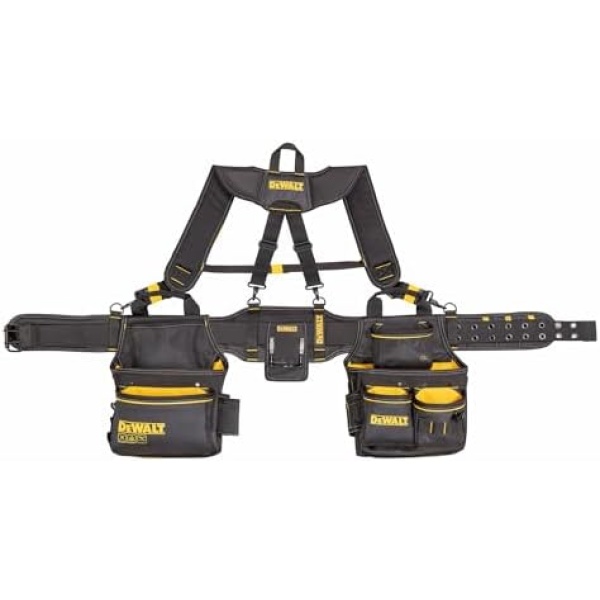 DEWALT Professional Tool Belt Organizer With Suspenders and 25 Pockets, Heavy