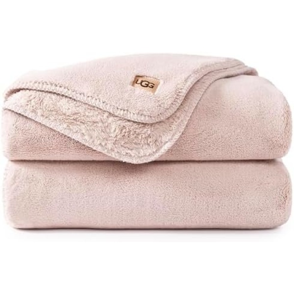 UGG Whitecap Plush Throw Blanket Fleece Lightweight Soft Throw for Couch or Bed