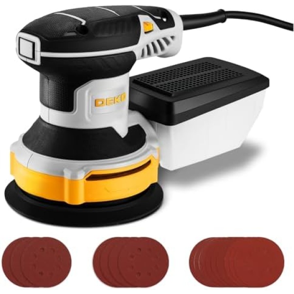 Orbital Sander Corded Hand Sander: DEKOPRO 5" Random Orbital Sander