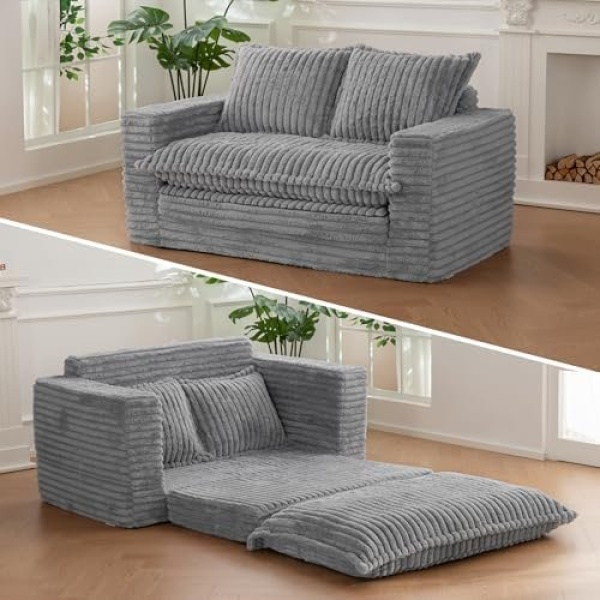 YOSHOOT Loveseat Sleeper Sofa, Convertible Sofa Bed Couch Futon Couches