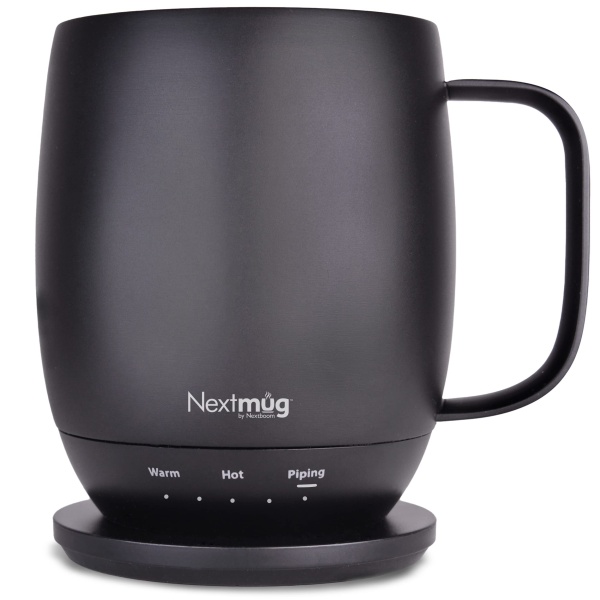 Nextmug - Temperature-Controlled, Self-Heating Coffee Mug | (Black - 14 oz.) – No App, Long-Lasting Battery for Work & Study, Great Gift for Coffee Lovers